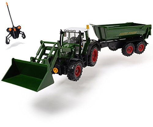 Dickie Toys funkferngesteuerter Traktor mit Anhänger inklusive Batterien, 60 cm
